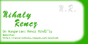 mihaly rencz business card